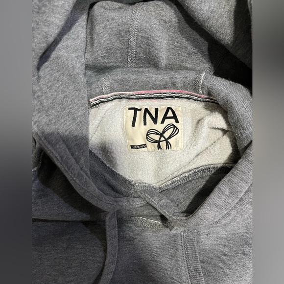 TNA grey fleece hoodie - Picture 3 of 3